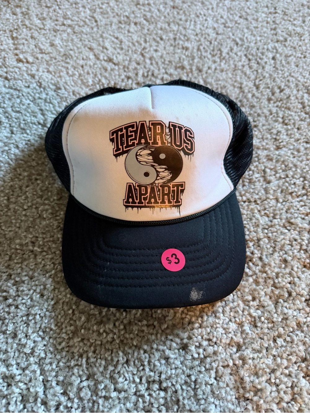 Tear Us Apart Black and White Trucker Hat